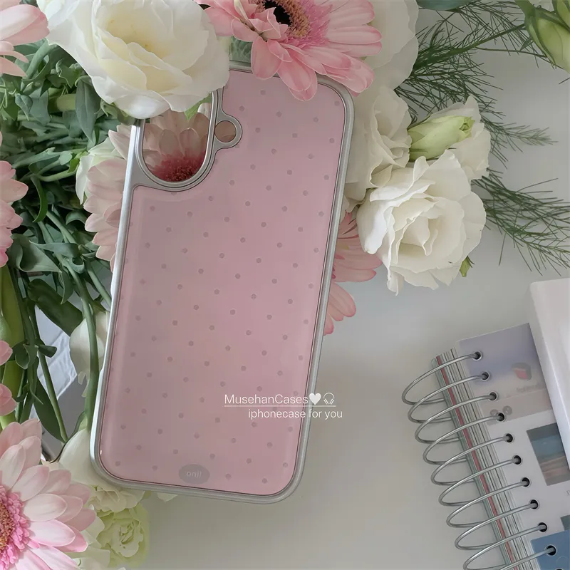 Korean ins Cream Pink Polka Do - Phone Cases Drawing recensie en prijs