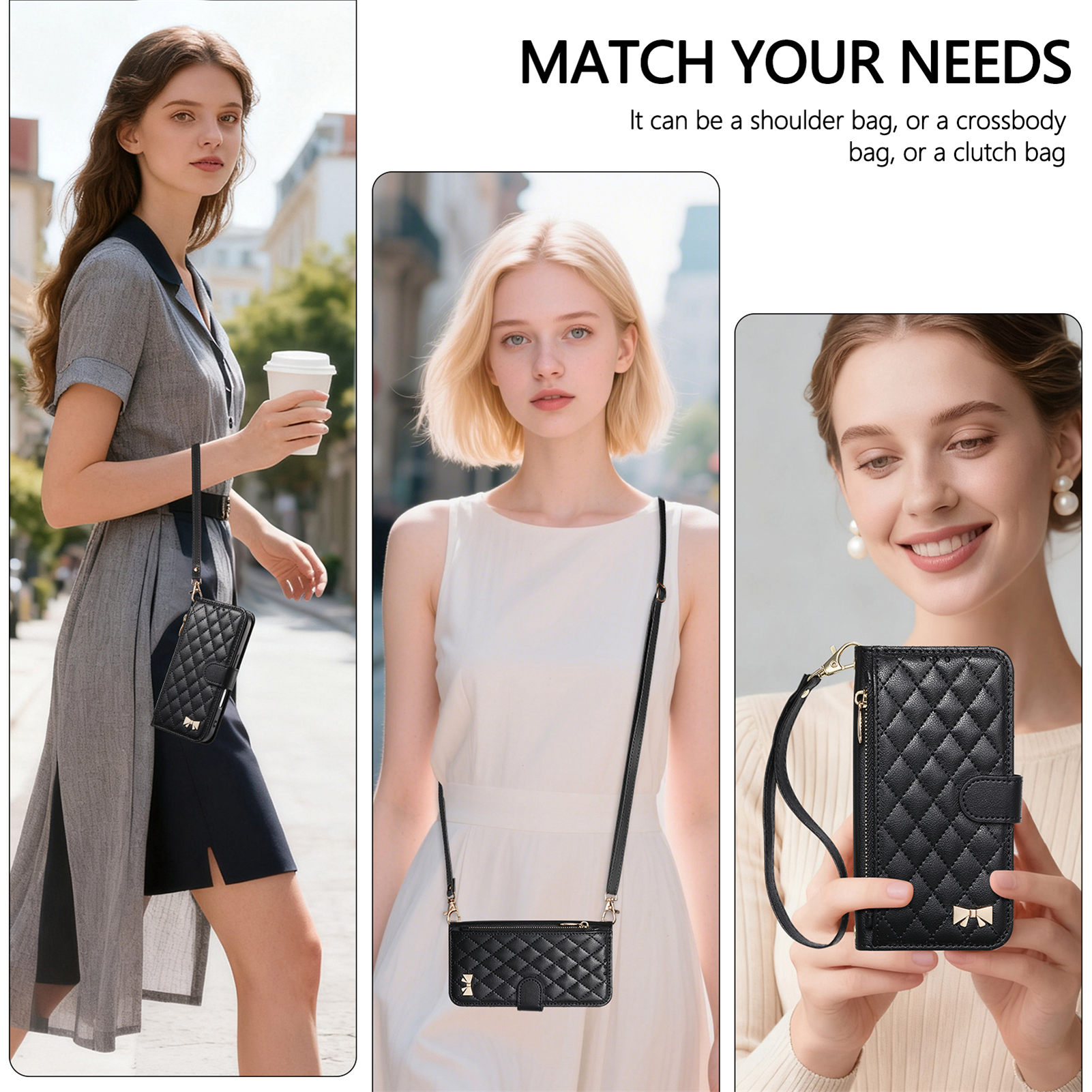 PU Leather Zipper Crossbody Wr - Flip Leather Case recensie en prijs