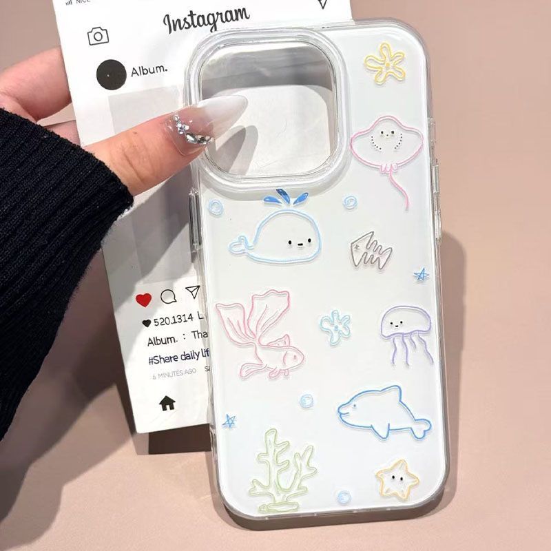 Line Drawings Of Small Seabed  - Phone Cases Drawing recensie en prijs