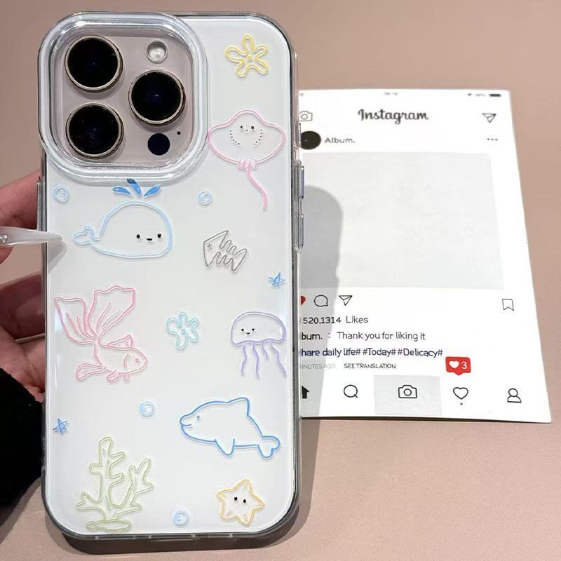 Line Drawings Of Small Seabed  - Phone Cases Drawing recensie en prijs