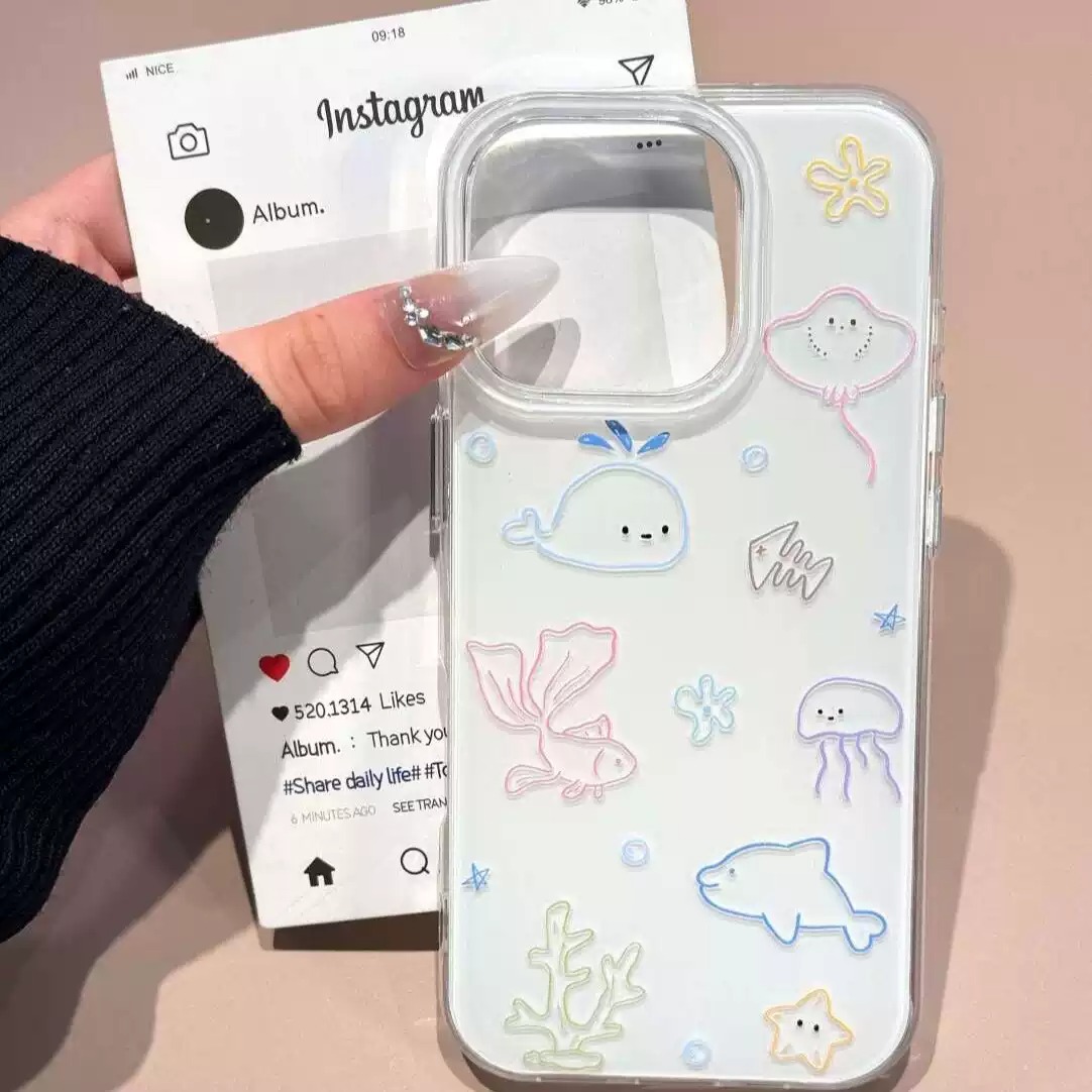 Line Drawings Of Small Seabed  - Phone Cases Drawing recensie en prijs
