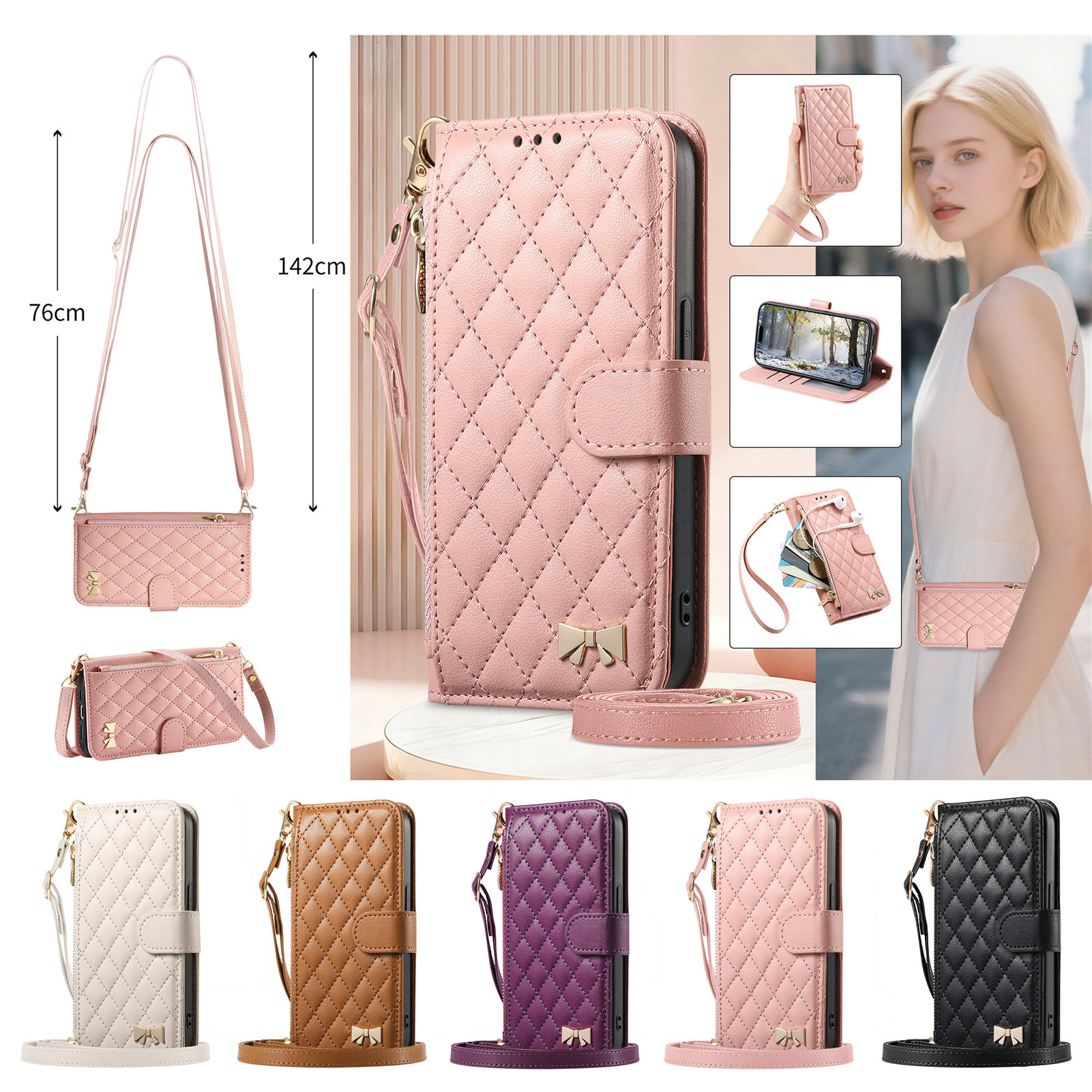 PU Leather Crossbody Flip Wall - Flip Leather Case recensie en prijs