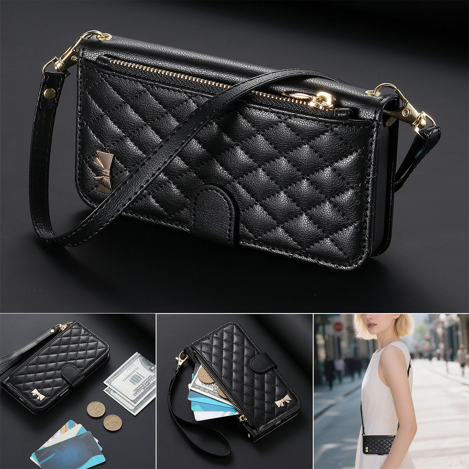 PU Leather Crossbody Flip Wall - Flip Leather Case recensie en prijs