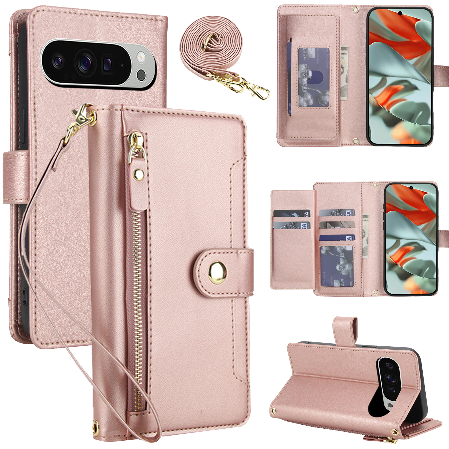 Crossbody Zipper Leather Walle - Flip Leather Case recensie en prijs