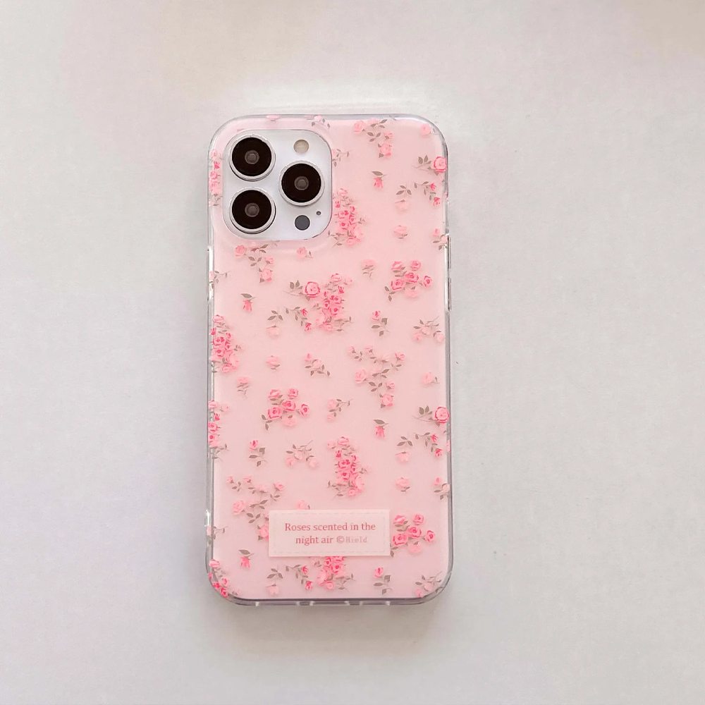 Pink and Blue White Flowers Fl - Phone Cases Drawing recensie en prijs