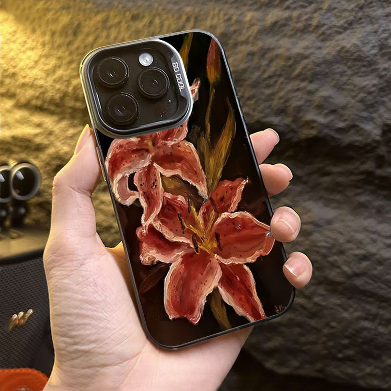 Oil Painting Lily Flower Retro - Phone Cases Drawing recensie en prijs