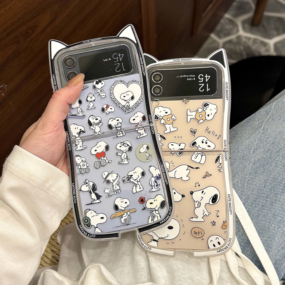 3D Cute Cartoon Snoopy Charlie - Phone Cases Z Flip 5 recensie en prijs