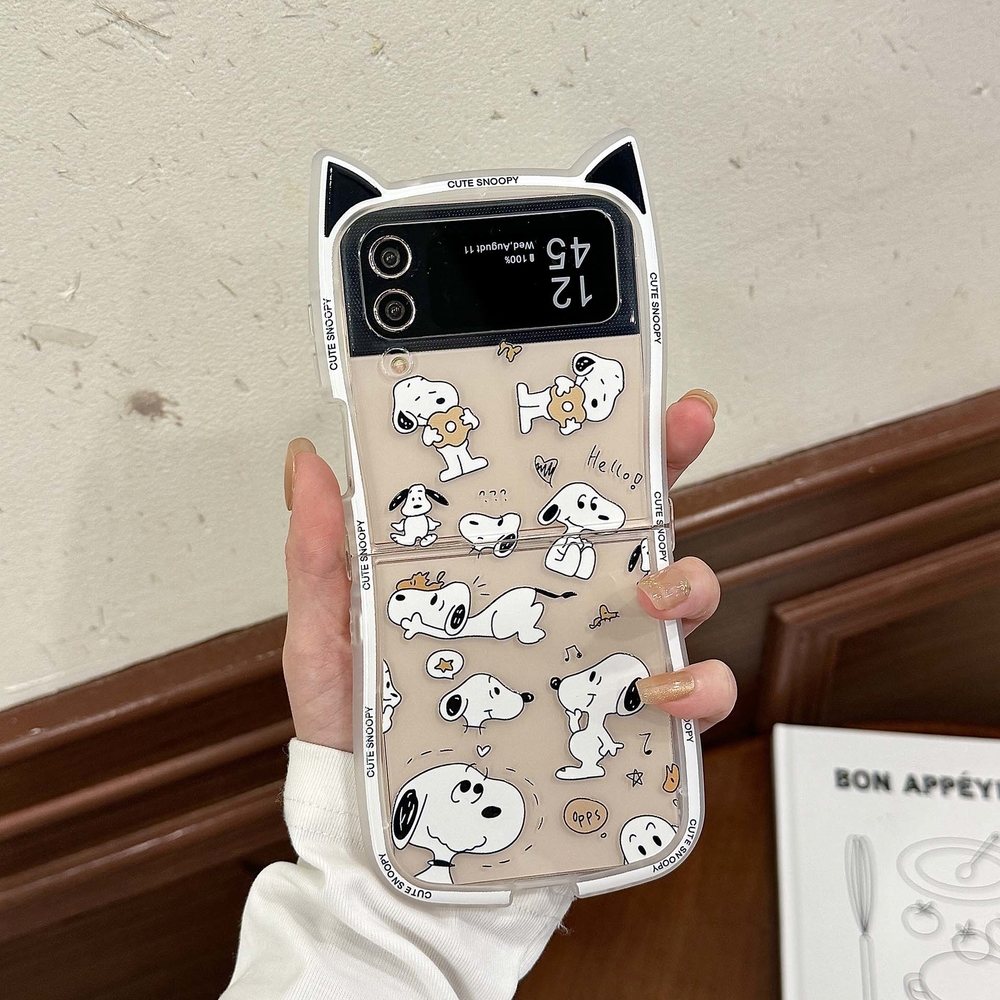 3D Cute Cartoon Snoopy Charlie - Phone Cases Z Flip 5 recensie en prijs