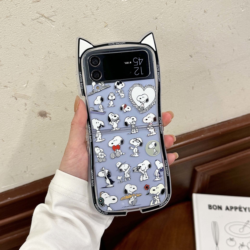 3D Cute Cartoon Snoopy Charlie - Phone Cases Z Flip 5 recensie en prijs