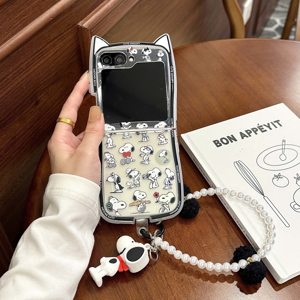 3D Cute Cartoon Snoopy Charlie - Phone Cases Z Flip 5 recensie en prijs