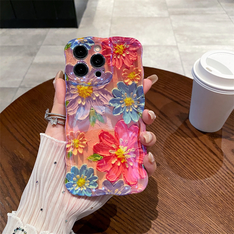 Retro Blue Light Oil Painting  - Phone Cases Drawing recensie en prijs