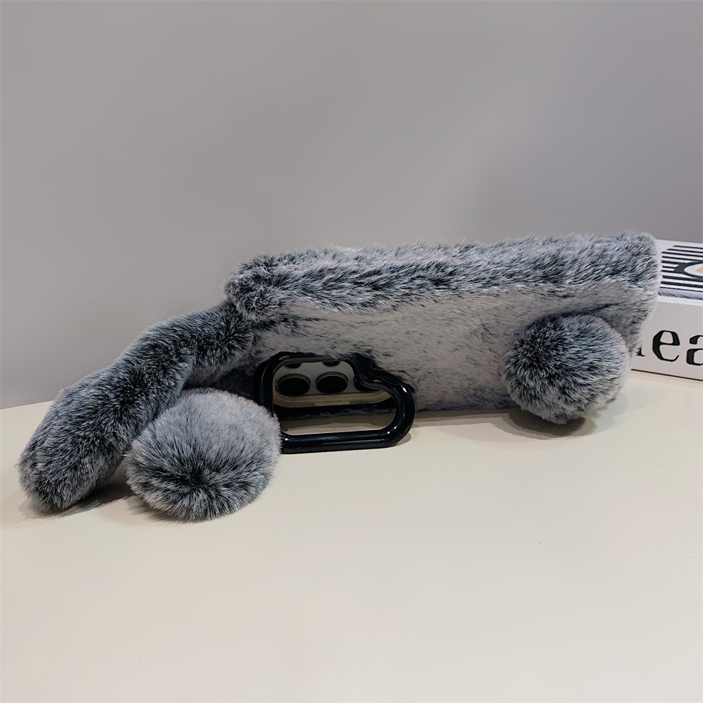 Cute Rabbit Ears Fluffy Stand  - Phone Cases For Samsung Galaxy recensie en prijs