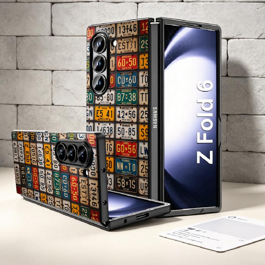 Retro License Plate Phone Cove - Phone Cases Z Flip 5 recensie en prijs